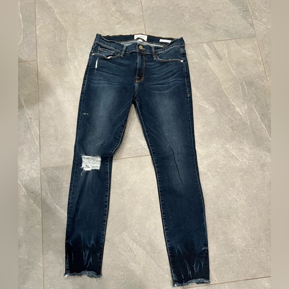 FRAME Le Skinny de Jeanne Crop in Thorpe size 30 - Picture 3 of 11